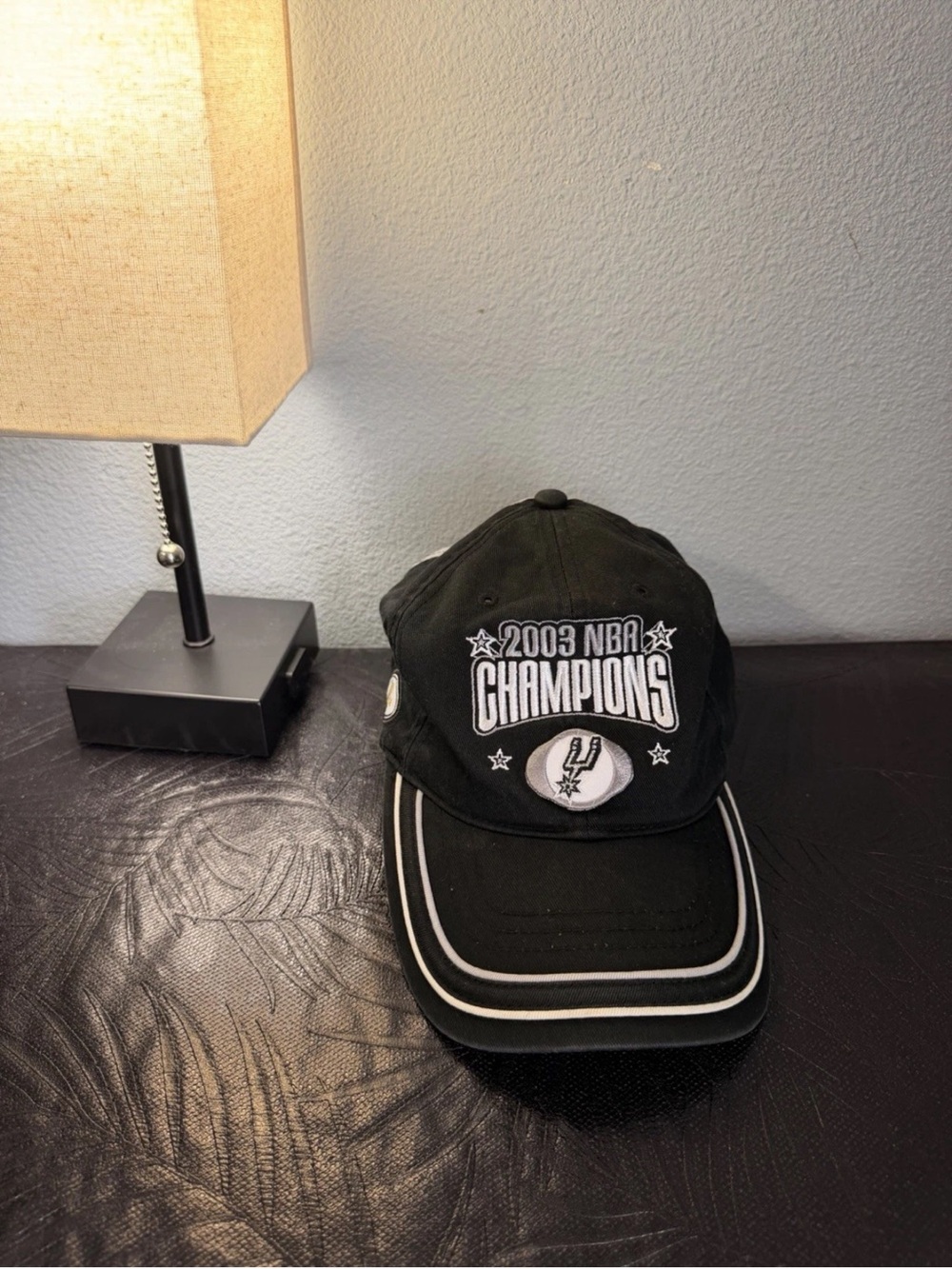 2003 NBA Champions San Antonio Spurs Black Cap